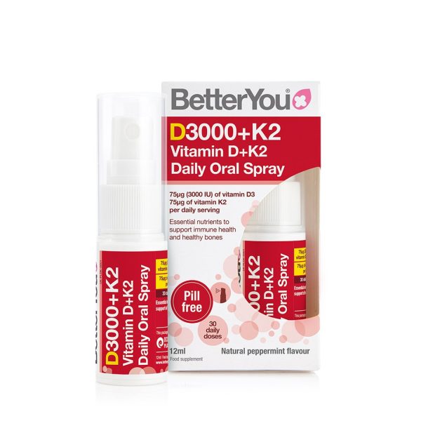 BetterYou DLux+ (Vitamin D & K2) 3000iu, 12ml Spray
